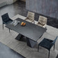 Rectangle Traditional Luxury Dining Table Grey Sintered Stone Table with Double Pedestal Clearhalo ' dining_table' 'Dining Tables & Seating' 'Dining Tables' 'furn' 'furn_dining_table' 'Furniture' 'furniture_dining_table' 'Kitchen & Dining Furniture' 'kitchen&dining_furn' 'kitchen' 'kitchen_dining_table' 4112152