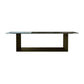 Rectangle Traditional Luxury Dining Table Green Sintered Stone Table with Trestle Base Clearhalo ' dining_table' 'Dining Tables & Seating' 'Dining Tables' 'furn' 'furn_dining_table' 'Furniture' 'furniture_dining_table' 'Kitchen & Dining Furniture' 'kitchen&dining_furn' 'kitchen' 'kitchen_dining_table' 4112162