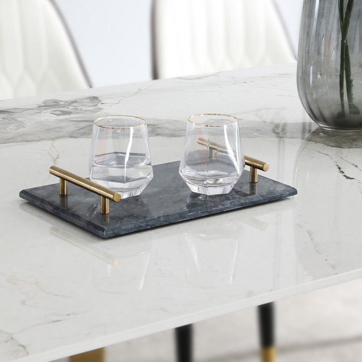 Rectangle Traditional Luxury Dining Table White Sintered Stone Table with Gold Trestle Base Clearhalo ' dining_table' 'Dining Tables & Seating' 'Dining Tables' 'furn' 'furn_dining_table' 'Furniture' 'furniture_dining_table' 'Kitchen & Dining Furniture' 'kitchen&dining_furn' 'kitchen' 'kitchen_dining_table' 4112175