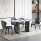 Sintered Stone Modern Rectangle Table Modern Kitchen Table with Double Pedestal in Grey Clearhalo ' dining_table' 'Dining Tables & Seating' 'Dining Tables' 'furn' 'furn_dining_table' 'Furniture' 'furniture_dining_table' 'Kitchen & Dining Furniture' 'kitchen&dining_furn' 'kitchen' 'kitchen_dining_table' 4112199