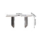 Sintered Stone Modern Rectangle Table Modern Kitchen Table with Double Pedestal in Grey Clearhalo ' dining_table' 'Dining Tables & Seating' 'Dining Tables' 'furn' 'furn_dining_table' 'Furniture' 'furniture_dining_table' 'Kitchen & Dining Furniture' 'kitchen&dining_furn' 'kitchen' 'kitchen_dining_table' 4112208