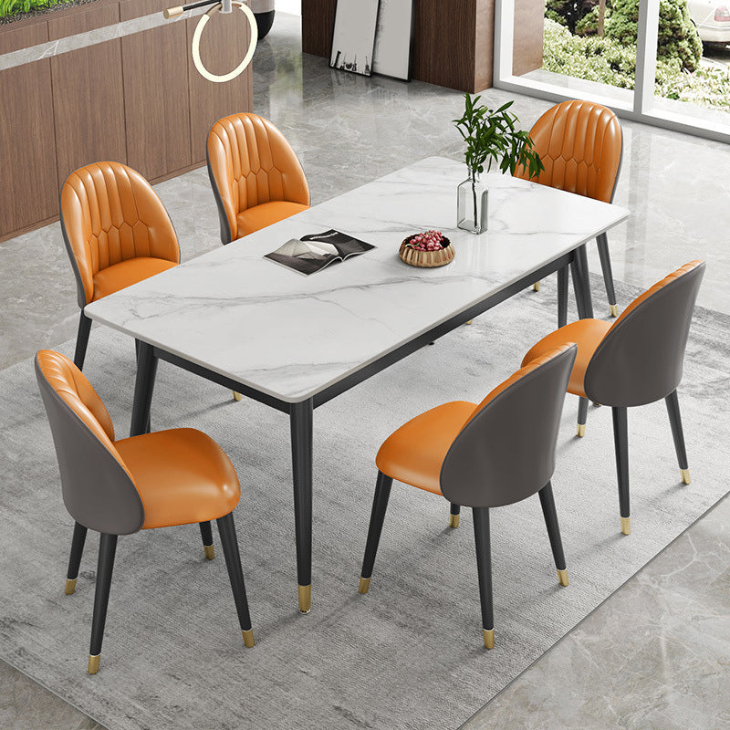 Contemporary Style Dining Site Table Stone Dining Table Rectangle for Dining Room Clearhalo ' dining_table' 'Dining Tables & Seating' 'Dining Tables' 'furn' 'furn_dining_table' 'Furniture' 'furniture_dining_table' 'Kitchen & Dining Furniture' 'kitchen&dining_furn' 'kitchen' 'kitchen_dining_table' 4112210