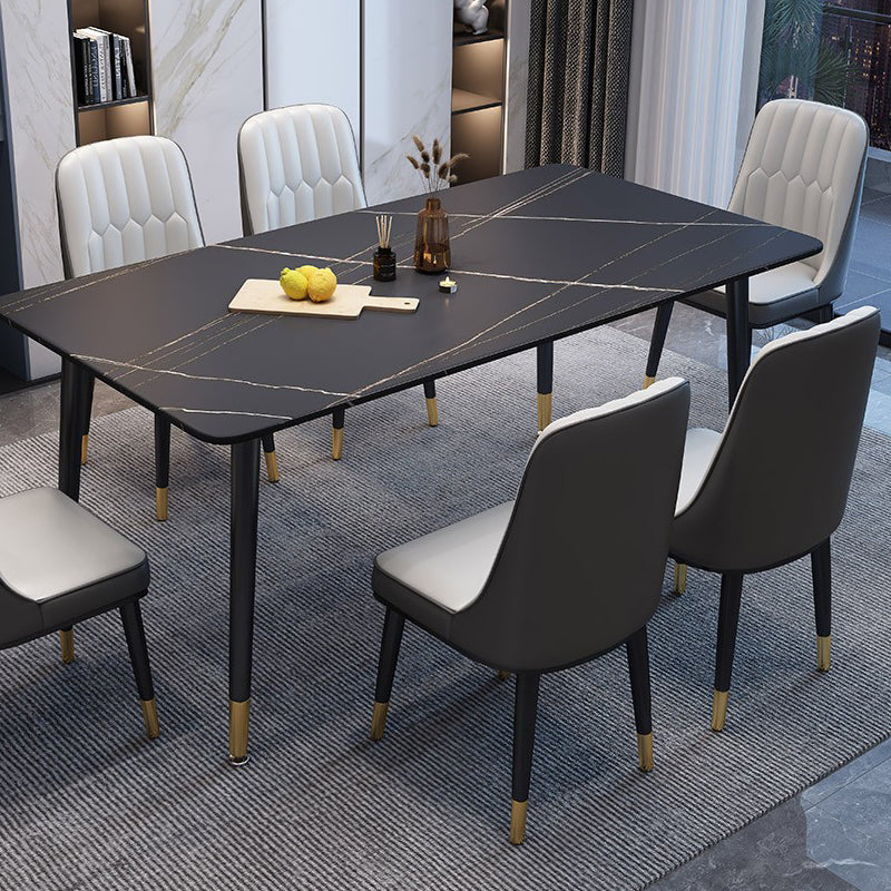 Contemporary Style Dining Site Table Stone Dining Table Rectangle for Dining Room Clearhalo ' dining_table' 'Dining Tables & Seating' 'Dining Tables' 'furn' 'furn_dining_table' 'Furniture' 'furniture_dining_table' 'Kitchen & Dining Furniture' 'kitchen&dining_furn' 'kitchen' 'kitchen_dining_table' 4112219