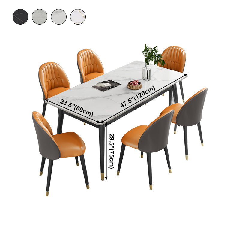 Contemporary Style Dining Site Table Stone Dining Table Rectangle for Dining Room Clearhalo ' dining_table' 'Dining Tables & Seating' 'Dining Tables' 'furn' 'furn_dining_table' 'Furniture' 'furniture_dining_table' 'Kitchen & Dining Furniture' 'kitchen&dining_furn' 'kitchen' 'kitchen_dining_table' 4112224