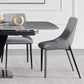 Contemporary Pedestal Dinner Table Stone Dining Table Rectangle for Home Clearhalo ' dining_table' 'Dining Tables & Seating' 'Dining Tables' 'furn' 'furn_dining_table' 'Furniture' 'furniture_dining_table' 'Kitchen & Dining Furniture' 'kitchen&dining_furn' 'kitchen' 'kitchen_dining_table' 4112249