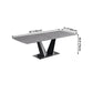 Contemporary Pedestal Dinner Table Stone Dining Table Rectangle for Home Clearhalo ' dining_table' 'Dining Tables & Seating' 'Dining Tables' 'furn' 'furn_dining_table' 'Furniture' 'furniture_dining_table' 'Kitchen & Dining Furniture' 'kitchen&dining_furn' 'kitchen' 'kitchen_dining_table' 4112251
