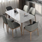 Rectangle 4 Legs Minimalist Table Three-Color Fixed Table of Sintered Stone White Without Chairs Clearhalo ' dining_table' 'Dining Tables & Seating' 'Dining Tables' 'furn' 'furn_dining_table' 'Furniture' 'furniture_dining_table' 'Kitchen & Dining Furniture' 'kitchen&dining_furn' 'kitchen' 'kitchen_dining_table' 4112255
