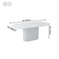 Oval Shape White Tone Table Simplicity Pedestal Table for Dining Room Clearhalo ' dining_table' 'Dining Tables & Seating' 'Dining Tables' 'furn' 'furn_dining_table' 'Furniture' 'furniture_dining_table' 'Kitchen & Dining Furniture' 'kitchen&dining_furn' 'kitchen' 'kitchen_dining_table' 4112314