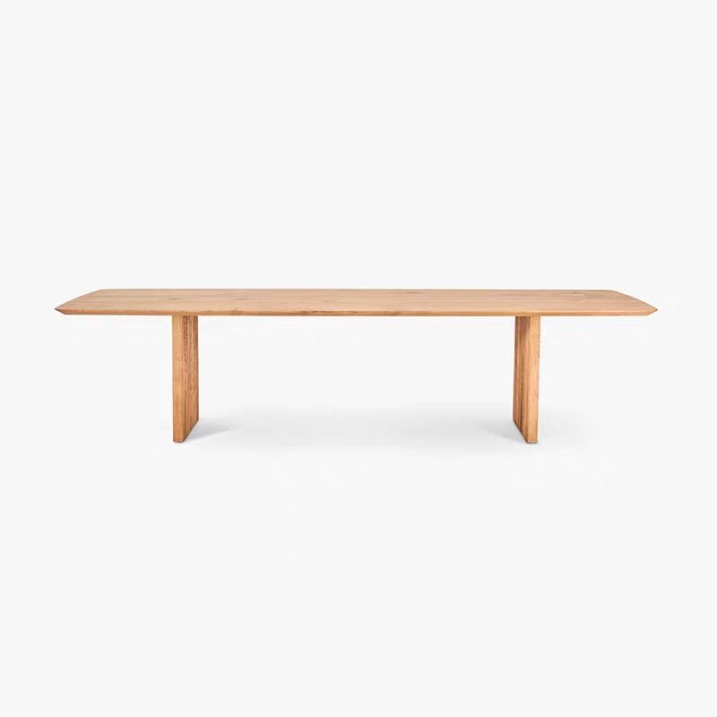 Rectangle Shape Minimalist Dining Table Wood Color Fixed Table with Solid Wood Clearhalo ' dining_table' 'Dining Tables & Seating' 'Dining Tables' 'furn' 'furn_dining_table' 'Furniture' 'furniture_dining_table' 'Kitchen & Dining Furniture' 'kitchen&dining_furn' 'kitchen' 'kitchen_dining_table' 4112318