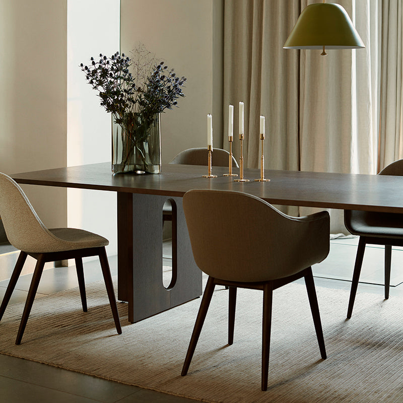 Rectangle Wood Color Dining Table Solid Wood Table Simplicity with Double Pedestal Clearhalo ' dining_table' 'Dining Tables & Seating' 'Dining Tables' 'furn' 'furn_dining_table' 'Furniture' 'furniture_dining_table' 'Kitchen & Dining Furniture' 'kitchen&dining_furn' 'kitchen' 'kitchen_dining_table' 4112345