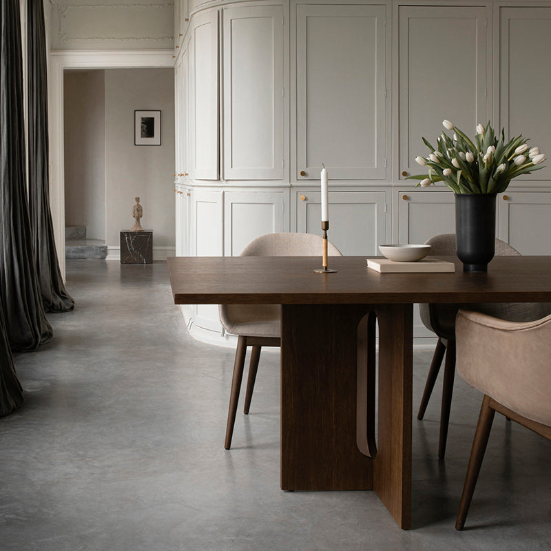 Rectangle Wood Color Dining Table Solid Wood Table Simplicity with Double Pedestal Clearhalo ' dining_table' 'Dining Tables & Seating' 'Dining Tables' 'furn' 'furn_dining_table' 'Furniture' 'furniture_dining_table' 'Kitchen & Dining Furniture' 'kitchen&dining_furn' 'kitchen' 'kitchen_dining_table' 4112348