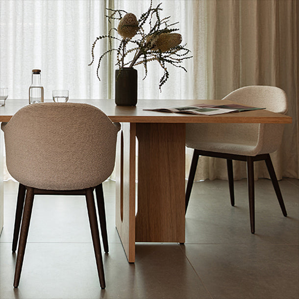 Rectangle Wood Color Dining Table Solid Wood Table Simplicity with Double Pedestal Clearhalo ' dining_table' 'Dining Tables & Seating' 'Dining Tables' 'furn' 'furn_dining_table' 'Furniture' 'furniture_dining_table' 'Kitchen & Dining Furniture' 'kitchen&dining_furn' 'kitchen' 'kitchen_dining_table' 4112350