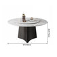 Round Pedestal Home Furniture Simple Style Marble Dining Room Collection with Turntable Clearhalo ' dining_table' 'Dining Tables & Seating' 'Dining Tables' 'furn' 'furn_dining_table' 'Furniture' 'furniture_dining_table' 'Kitchen & Dining Furniture' 'kitchen&dining_furn' 'kitchen' 'kitchen_dining_table' 4112369