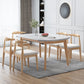 Modern White Round Shape Table Sintered Stone Top Standard Dining Table for Kitchen Clearhalo ' dining_table' 'Dining Tables & Seating' 'Dining Tables' 'furn' 'furn_dining_table' 'Furniture' 'furniture_dining_table' 'Kitchen & Dining Furniture' 'kitchen&dining_furn' 'kitchen' 'kitchen_dining_table' 4112373