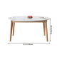 Modern White Round Shape Table Sintered Stone Top Standard Dining Table for Kitchen Clearhalo ' dining_table' 'Dining Tables & Seating' 'Dining Tables' 'furn' 'furn_dining_table' 'Furniture' 'furniture_dining_table' 'Kitchen & Dining Furniture' 'kitchen&dining_furn' 'kitchen' 'kitchen_dining_table' 4112380