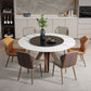 Round Stone Furniture Luxury Style Tripod Base Dining Room Collection with Turntable Clearhalo ' dining_table' 'Dining Tables & Seating' 'Dining Tables' 'furn' 'furn_dining_table' 'Furniture' 'furniture_dining_table' 'Kitchen & Dining Furniture' 'kitchen&dining_furn' 'kitchen' 'kitchen_dining_table' 4112396