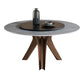 Round Stone Furniture Luxury Style Tripod Base Dining Room Collection with Turntable Gray Without Chairs Clearhalo ' dining_table' 'Dining Tables & Seating' 'Dining Tables' 'furn' 'furn_dining_table' 'Furniture' 'furniture_dining_table' 'Kitchen & Dining Furniture' 'kitchen&dining_furn' 'kitchen' 'kitchen_dining_table' 4112403