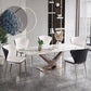 Glam Standard Dining Table Sintered Stone Top Rectangle Dining Table for Kitchen Clearhalo ' dining_table' 'Dining Tables & Seating' 'Dining Tables' 'furn' 'furn_dining_table' 'Furniture' 'furniture_dining_table' 'Kitchen & Dining Furniture' 'kitchen&dining_furn' 'kitchen' 'kitchen_dining_table' 4112410