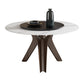 Round Furniture Luxury Style Stone Tripod Base Dinner Table with Turntable White Without Chairs Clearhalo ' dining_table' 'Dining Tables & Seating' 'Dining Tables' 'furn' 'furn_dining_table' 'Furniture' 'furniture_dining_table' 'Kitchen & Dining Furniture' 'kitchen&dining_furn' 'kitchen' 'kitchen_dining_table' 4112426