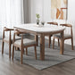 Contemporary Round Extendable Dining Table Sintered Stone Dining Table for Kitchen Clearhalo ' dining_table' 'Dining Tables & Seating' 'Dining Tables' 'furn' 'furn_dining_table' 'Furniture' 'furniture_dining_table' 'Kitchen & Dining Furniture' 'kitchen&dining_furn' 'kitchen' 'kitchen_dining_table' 4112436