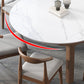 Contemporary Round Extendable Dining Table Sintered Stone Dining Table for Kitchen Clearhalo ' dining_table' 'Dining Tables & Seating' 'Dining Tables' 'furn' 'furn_dining_table' 'Furniture' 'furniture_dining_table' 'Kitchen & Dining Furniture' 'kitchen&dining_furn' 'kitchen' 'kitchen_dining_table' 4112439