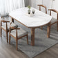 Contemporary Round Extendable Dining Table Sintered Stone Dining Table for Kitchen Clearhalo ' dining_table' 'Dining Tables & Seating' 'Dining Tables' 'furn' 'furn_dining_table' 'Furniture' 'furniture_dining_table' 'Kitchen & Dining Furniture' 'kitchen&dining_furn' 'kitchen' 'kitchen_dining_table' 4112442