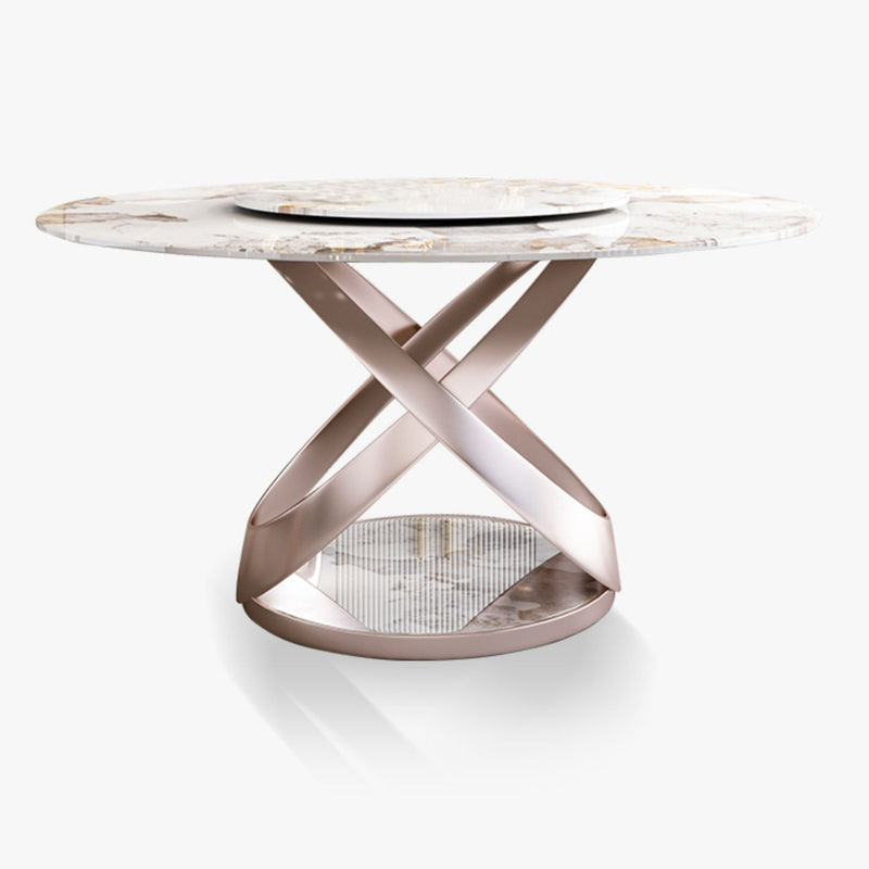 Traditional Luxury Round Dining Table Pedestal Dining Room Furniture with Turntable Without Chairs Clearhalo ' dining_table' 'Dining Tables & Seating' 'Dining Tables' 'furn' 'furn_dining_table' 'Furniture' 'furniture_dining_table' 'Kitchen & Dining Furniture' 'kitchen&dining_furn' 'kitchen' 'kitchen_dining_table' 4112451