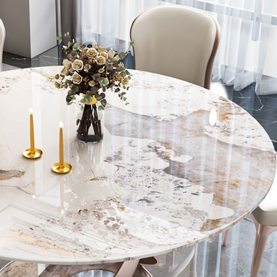 Traditional Luxury Round Dining Table Pedestal Dining Room Furniture with Turntable Clearhalo ' dining_table' 'Dining Tables & Seating' 'Dining Tables' 'furn' 'furn_dining_table' 'Furniture' 'furniture_dining_table' 'Kitchen & Dining Furniture' 'kitchen&dining_furn' 'kitchen' 'kitchen_dining_table' 4112454