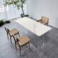 Acrylic Contemporary Rectangular Dining Table Sintered Stone Table for Dining Room and Kitchen Clearhalo ' dining_table' 'Dining Tables & Seating' 'Dining Tables' 'furn' 'furn_dining_table' 'Furniture' 'furniture_dining_table' 'Kitchen & Dining Furniture' 'kitchen&dining_furn' 'kitchen' 'kitchen_dining_table' 4112472