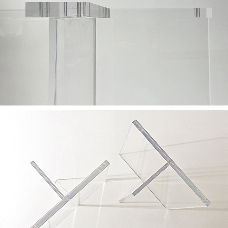 Acrylic Contemporary Rectangular Dining Table Sintered Stone Table for Dining Room and Kitchen Clearhalo ' dining_table' 'Dining Tables & Seating' 'Dining Tables' 'furn' 'furn_dining_table' 'Furniture' 'furniture_dining_table' 'Kitchen & Dining Furniture' 'kitchen&dining_furn' 'kitchen' 'kitchen_dining_table' 4112476