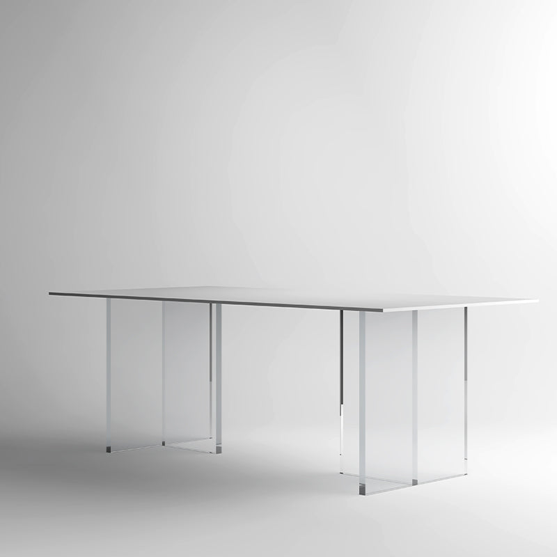 Acrylic Contemporary Rectangular Dining Table Sintered Stone Table for Dining Room and Kitchen Clearhalo ' dining_table' 'Dining Tables & Seating' 'Dining Tables' 'furn' 'furn_dining_table' 'Furniture' 'furniture_dining_table' 'Kitchen & Dining Furniture' 'kitchen&dining_furn' 'kitchen' 'kitchen_dining_table' 4112478