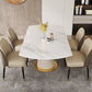 Round Dining Site Table Traditional Luxury Dinner Room Table with Drop Leaf Clearhalo ' dining_table' 'Dining Tables & Seating' 'Dining Tables' 'furn' 'furn_dining_table' 'Furniture' 'furniture_dining_table' 'Kitchen & Dining Furniture' 'kitchen&dining_furn' 'kitchen' 'kitchen_dining_table' 4112487