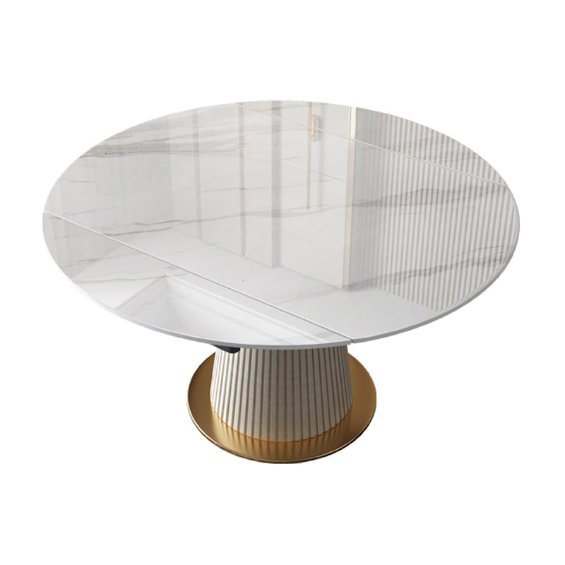 Round Dining Site Table Traditional Luxury Dinner Room Table with Drop Leaf Without Chairs Clearhalo ' dining_table' 'Dining Tables & Seating' 'Dining Tables' 'furn' 'furn_dining_table' 'Furniture' 'furniture_dining_table' 'Kitchen & Dining Furniture' 'kitchen&dining_furn' 'kitchen' 'kitchen_dining_table' 4112489