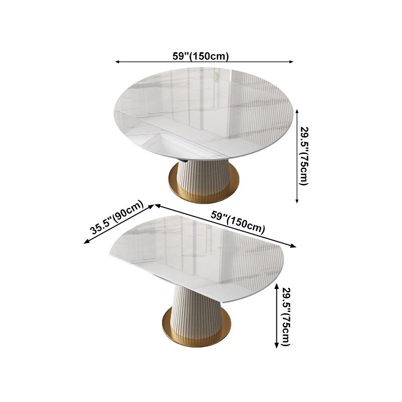 Round Dining Site Table Traditional Luxury Dinner Room Table with Drop Leaf Clearhalo ' dining_table' 'Dining Tables & Seating' 'Dining Tables' 'furn' 'furn_dining_table' 'Furniture' 'furniture_dining_table' 'Kitchen & Dining Furniture' 'kitchen&dining_furn' 'kitchen' 'kitchen_dining_table' 4112496