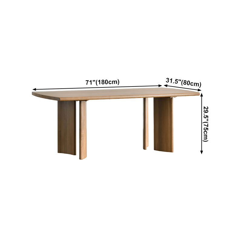 Solid Wood Contemporary Rectangular Table Wood Top Table for Dining Room Clearhalo ' dining_table' 'Dining Tables & Seating' 'Dining Tables' 'furn' 'furn_dining_table' 'Furniture' 'furniture_dining_table' 'Kitchen & Dining Furniture' 'kitchen&dining_furn' 'kitchen' 'kitchen_dining_table' 4112510