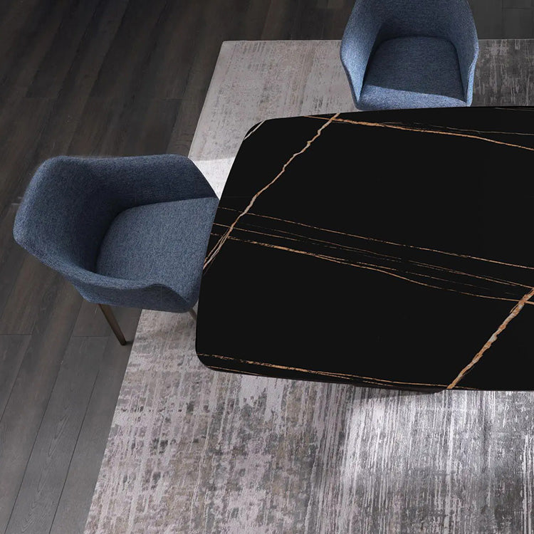 Rectangle Dining Site Table Traditional Luxury Stone Dinner Table for Indoor Clearhalo ' dining_table' 'Dining Tables & Seating' 'Dining Tables' 'furn' 'furn_dining_table' 'Furniture' 'furniture_dining_table' 'Kitchen & Dining Furniture' 'kitchen&dining_furn' 'kitchen' 'kitchen_dining_table' 4112515