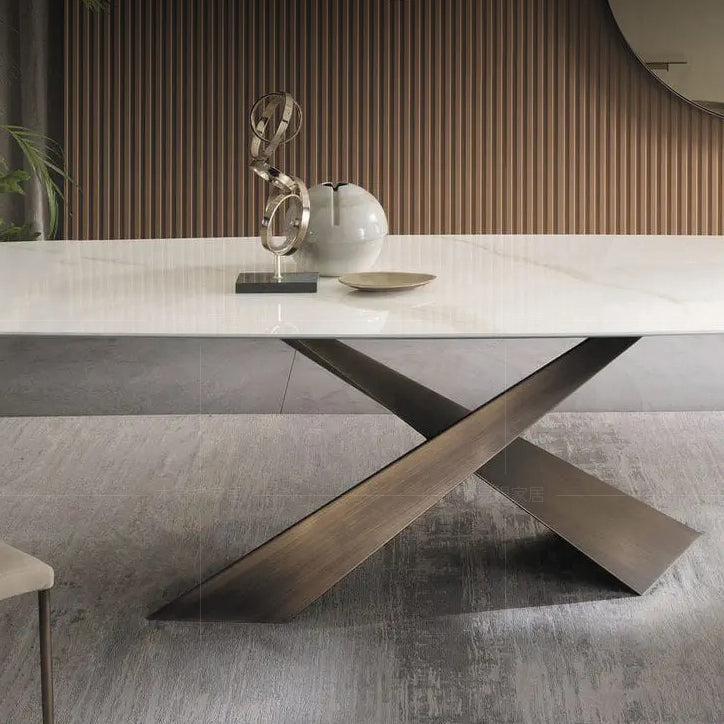 Rectangle Dining Site Table Traditional Luxury Stone Dinner Table for Indoor Clearhalo ' dining_table' 'Dining Tables & Seating' 'Dining Tables' 'furn' 'furn_dining_table' 'Furniture' 'furniture_dining_table' 'Kitchen & Dining Furniture' 'kitchen&dining_furn' 'kitchen' 'kitchen_dining_table' 4112518