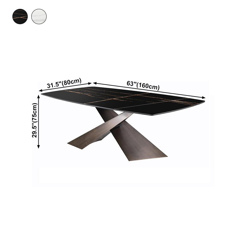 Rectangle Dining Site Table Traditional Luxury Stone Dinner Table for Indoor Clearhalo ' dining_table' 'Dining Tables & Seating' 'Dining Tables' 'furn' 'furn_dining_table' 'Furniture' 'furniture_dining_table' 'Kitchen & Dining Furniture' 'kitchen&dining_furn' 'kitchen' 'kitchen_dining_table' 4112522