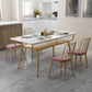Traditional Luxury Dining Table Rectangle Marble Dinner Table with Metal Base Clearhalo ' dining_table' 'Dining Tables & Seating' 'Dining Tables' 'furn' 'furn_dining_table' 'Furniture' 'furniture_dining_table' 'Kitchen & Dining Furniture' 'kitchen&dining_furn' 'kitchen' 'kitchen_dining_table' 4112539