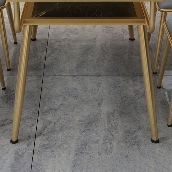 Traditional Luxury Dining Table Rectangle Marble Dinner Table with Metal Base Clearhalo ' dining_table' 'Dining Tables & Seating' 'Dining Tables' 'furn' 'furn_dining_table' 'Furniture' 'furniture_dining_table' 'Kitchen & Dining Furniture' 'kitchen&dining_furn' 'kitchen' 'kitchen_dining_table' 4112543