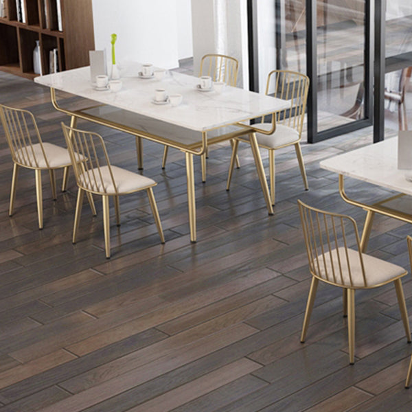 Traditional Luxury Dining Table Rectangle Marble Dinner Table with Metal Base Clearhalo ' dining_table' 'Dining Tables & Seating' 'Dining Tables' 'furn' 'furn_dining_table' 'Furniture' 'furniture_dining_table' 'Kitchen & Dining Furniture' 'kitchen&dining_furn' 'kitchen' 'kitchen_dining_table' 4112550