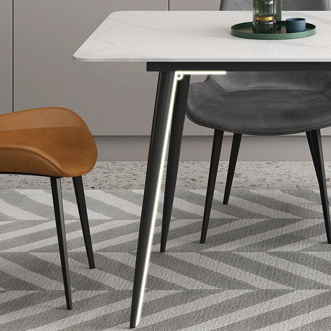 Rectangle Dining Site Table Industrial Stone 4-foot Dining Table for Indoor Clearhalo ' dining_table' 'Dining Tables & Seating' 'Dining Tables' 'furn' 'furn_dining_table' 'Furniture' 'furniture_dining_table' 'Kitchen & Dining Furniture' 'kitchen&dining_furn' 'kitchen' 'kitchen_dining_table' 4112596