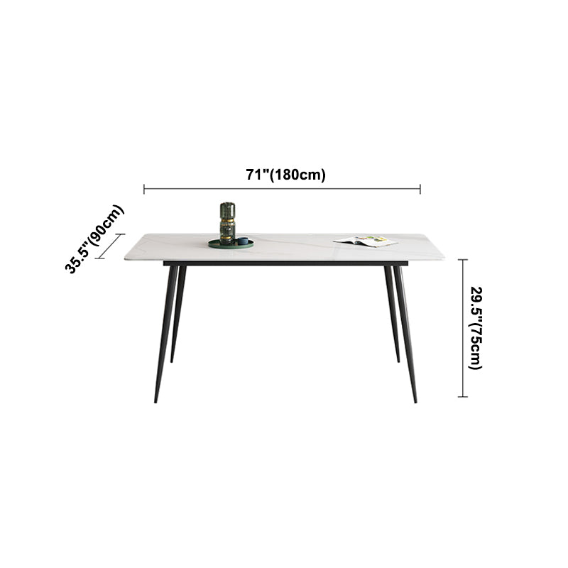 Rectangle Dining Site Table Industrial Stone 4-foot Dining Table for Indoor Clearhalo ' dining_table' 'Dining Tables & Seating' 'Dining Tables' 'furn' 'furn_dining_table' 'Furniture' 'furniture_dining_table' 'Kitchen & Dining Furniture' 'kitchen&dining_furn' 'kitchen' 'kitchen_dining_table' 4112602