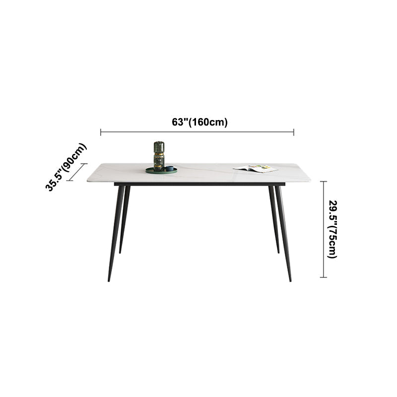 Rectangle Dining Site Table Industrial Stone 4-foot Dining Table for Indoor Clearhalo ' dining_table' 'Dining Tables & Seating' 'Dining Tables' 'furn' 'furn_dining_table' 'Furniture' 'furniture_dining_table' 'Kitchen & Dining Furniture' 'kitchen&dining_furn' 'kitchen' 'kitchen_dining_table' 4112603