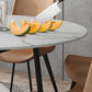Simplicity Style Round Stone Table Drop-Leaf Dinner Table ,51"L x 51"W x 29.5"H Clearhalo 'Dining Tables & Seating' 'Dining Tables' 'dining_table' 'furn' 'furn_dining_table' 'Furniture' 'Kitchen & Dining Furniture' 4112611_eb0c547e-b06b-40a5-8100-786eabffea7b