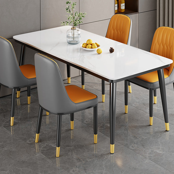 Industrial Standard Sintered Stone Table Rectangle Kitchen Dining Table with 4 Legs Base Clearhalo ' dining_table' 'Dining Tables & Seating' 'Dining Tables' 'furn' 'furn_dining_table' 'Furniture' 'furniture_dining_table' 'Kitchen & Dining Furniture' 'kitchen&dining_furn' 'kitchen' 'kitchen_dining_table' 4112627