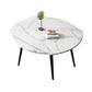 Mesa redonda de comedor de 4 pies, mesa abatible de piedra de estilo sencillo para el hogar
