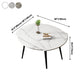 Mesa redonda de comedor de 4 pies, mesa abatible de piedra de estilo sencillo para el hogar