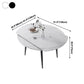 Round Dining Site Table Simplicity Style Stone Dinette Table with Drop-Leaf Clearhalo ' dining_table' 'Dining Tables & Seating' 'Dining Tables' 'Furniture' 'furniture_dining_table' 'Kitchen & Dining Furniture' 'kitchen&dining_furn' 'kitchen' 'kitchen_dining_table' 4112664