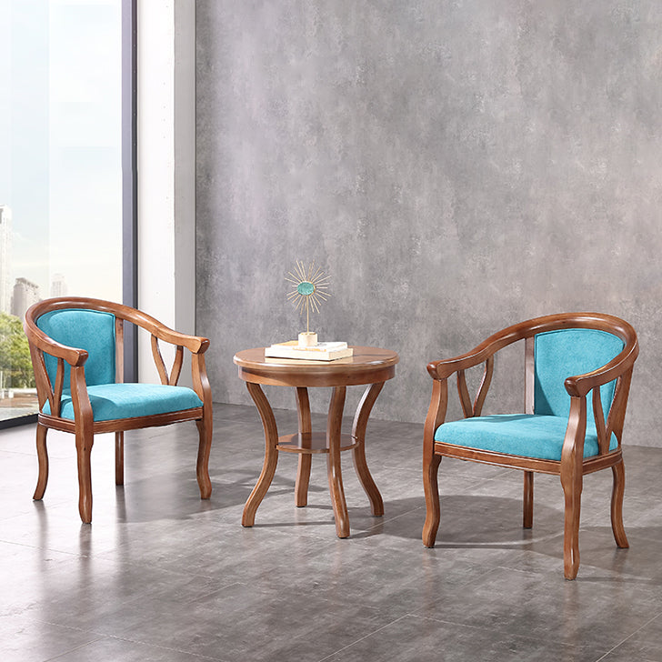Traditional Solid Wood Dining Chair Linen Dining Arm Chair for Home Use Clearhalo ' kitchen&dining_furn' 'Dining Chairs' 'Dining Tables & Seating' 'dining_chair' 'furn' 'furn_dining_chair' 'Furniture' 'furniture_dining_chair' 'Kitchen & Dining Furniture' 'kitchen' 4117634